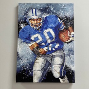Motivational Wall Art, Famous Artwork, American Football Artwork, Sport Canvas Art, Detroit Lions Canvas, Man Cave Art Canvas,