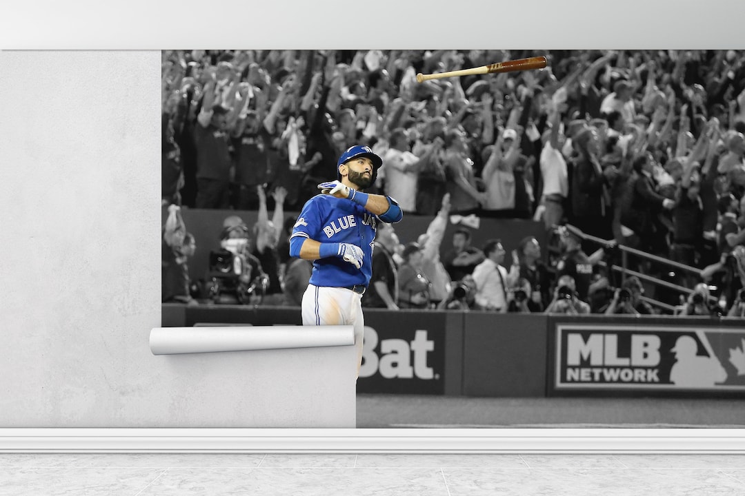 Man Cave Wall Art Jose Bautista Toronto Blue Jays Wall Art Etsy