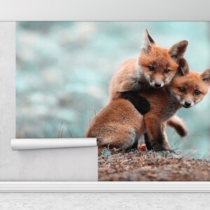 Fuchs Papierkunst, Papercraft 3D, Tier Wanddruck, 3D Papier Wandkunst, Wildtier Wandbild, Süßer Fuchs Wand Poster, druckbare Wandkunst,