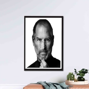 Steve Jobs, beroemde Wall Decor, Celebrity Canvas, Steve Jobs Wall Decor, portret Art Canvas, beroemde citaat Artwork, Portre Art Canvas,