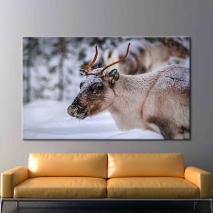 Arte em tela de paisagem de inverno, arte em tela de paisagem de floresta, arte selvagem da natureza, arte em tela de paisagem de inverno, tela de arte animal, pôster de paisagem da natureza,
