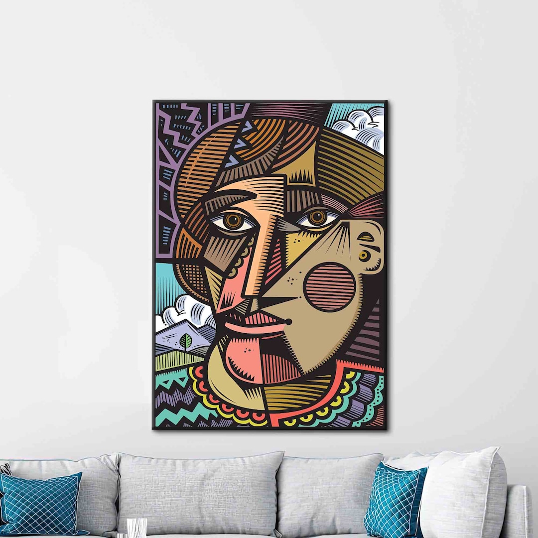 Cubist Pablo Picasso, Abstract Portrait Poster, Modern Poster, Pablo ...