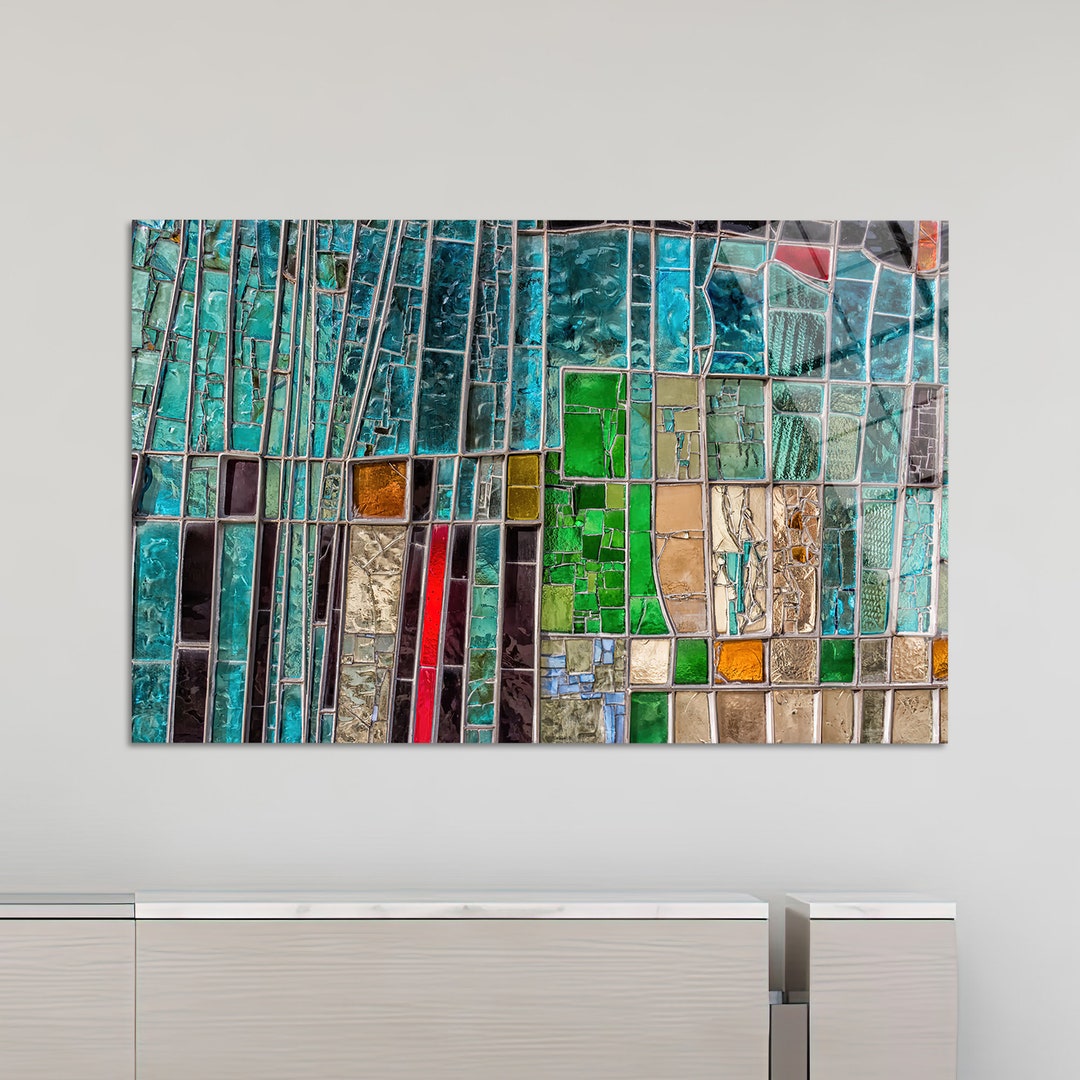 Glass Art Gift, Stained Glass Print, Colorful Wall Art, Custom Glass