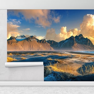 Paesaggio Wall Print, Modern Wall Paper, View Wall Poster, , Paper Wall Art, 3d Wall Paper, Beautiful Cloudy Wall Poster,