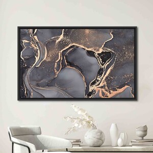 Gray and Gold Marble, Gold Marble Poster, Marble Poster, Shimmery Wall ...