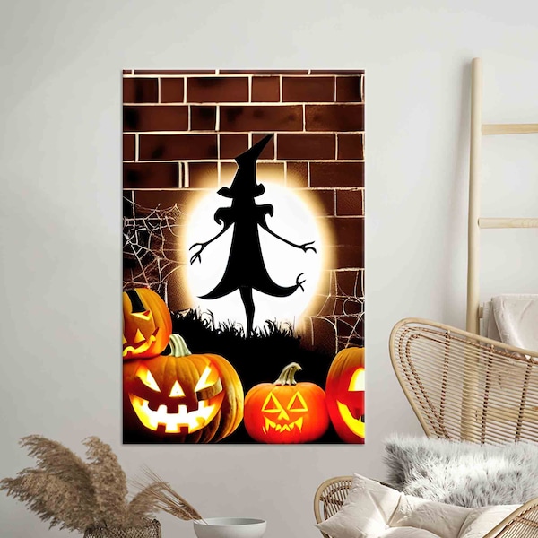 Custom Personalized Witch Vertical Canvas - Gift Idea For Halloween/Witch Lovers - Winter Solstice main image 1