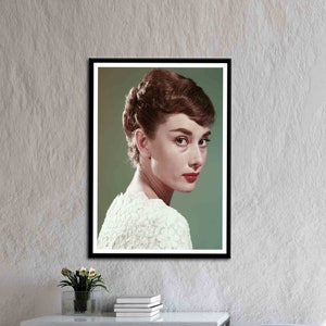 Audrey Hepburn, Motivation Art Canvas, Portrait Canvas, Audrey Hepburn Wall Decor, Woman Wall Art, Famous Art, Portre Canvas,