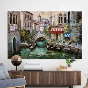 Personalized Gifts, Canvas Home Decor, Canvas, View Poster, Venice Italy, Italy Wall Decor, Italy Landscape Canvas Print,