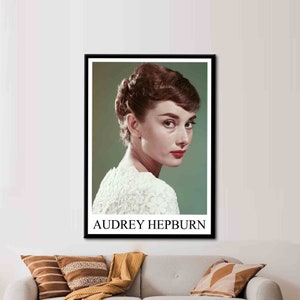 Audrey Hepburn, Portrait Art Canvas, Celebrity Art Canvas, Fashion Artwork, Woman Canvas Art, Portre Artwork, Motivation Artwork,