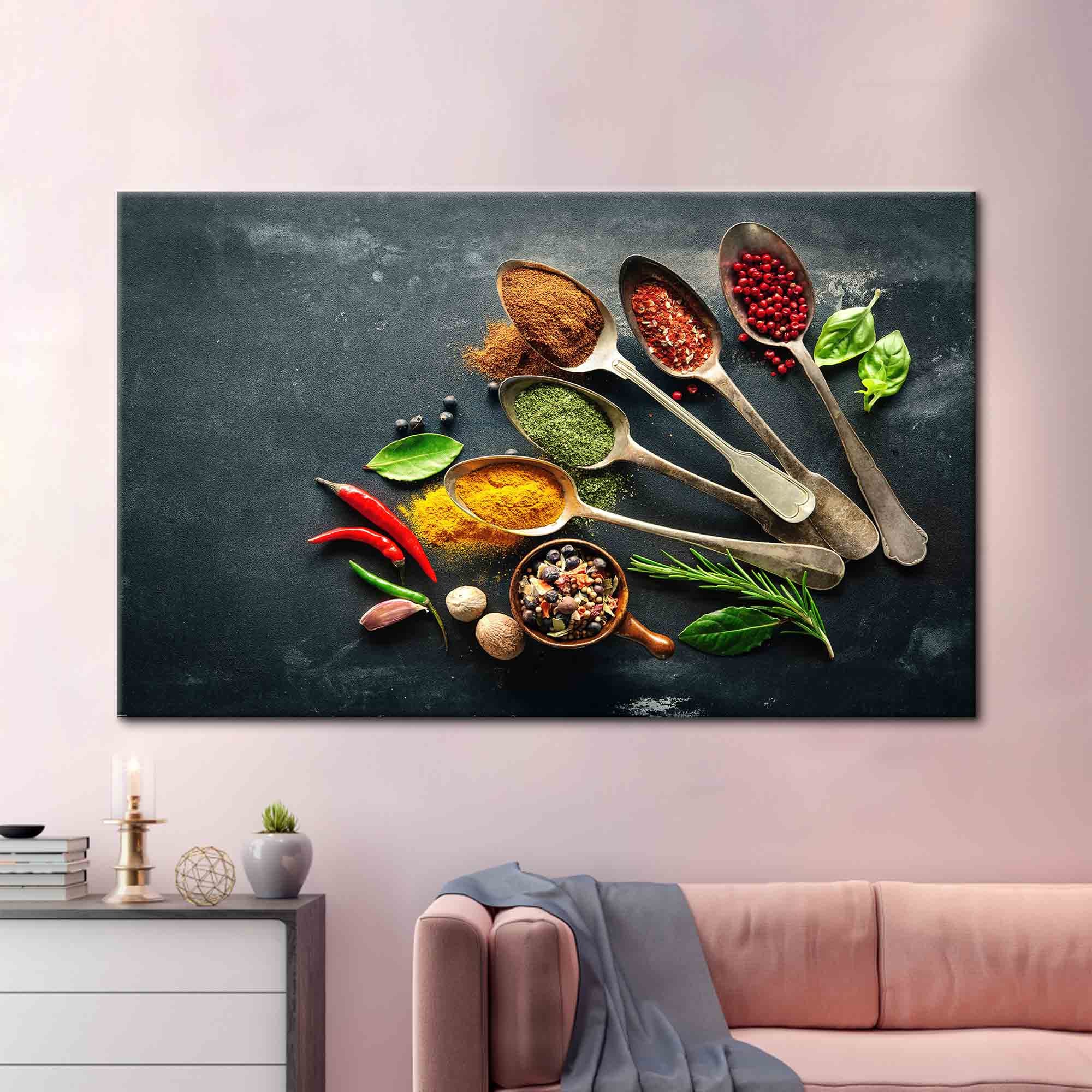 Aromatic Spices Wall Art　ビンテージ　アート Amazon.com: LoveThePrint Vintage Herb Spice Botanical Wall