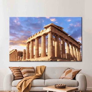 Acropolis of Athens, Parthenon Wall Decor, Acropolis of Athens Wall Art, Landscape Art, Greek Art, Greece Wall Art, UNESCO Art Canvas,
