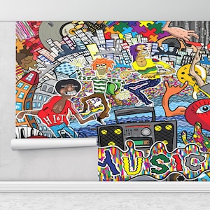 música  Line art drawings, Music drawings, Graffiti wall art