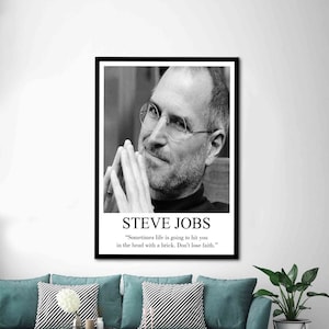 Steve Jobs, Celebrity Wall Decor, Steve Jobs Art Canvas, Beroemd gedrukt, Portret Canvas Art, Beroemd Quote Canvas Art, Portre Art Canvas,