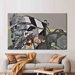 Abstract Wall Art, Surrealism Canvas, Abstract Man Art, Contemporary Poster, Man Canvas, FantasyGraffiti Art, Street Canvas,