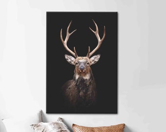 Deer Photography, Animal Wall Decor, Beautiful Deer Art, Deer Art Canvas, Deer Photo Printed, Animal Photo Art, Farmhouse Canvas,