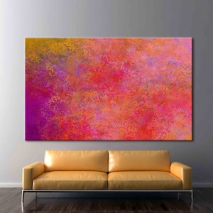 Cartel naranja, arte abstracto colorido, arte púrpura, arte contemporáneo, cartel moderno, lienzo de arte colorido, arte de colores vivos,