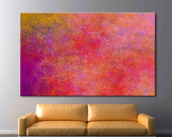 Orange Poster, Colorful Abstract Art, Purple Artwork, Contemporary Artwork, Modern Poster, Colorful Art Canvas, Vivid Color Art,