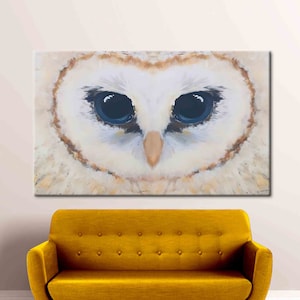 Owl Painting, Modern Owl Art Canvas, Owl Lover Gift Poster, Animal Canvas Art, Abstract Owl Wall Art, Abstract Wall Decor, Owl Wall Art,