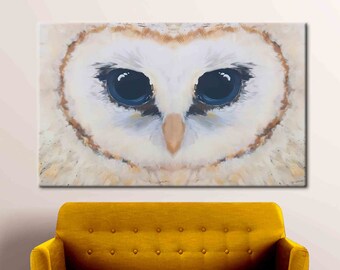 Owl Painting, Modern Owl Art Canvas, Owl Lover Gift Poster, Animal Canvas Art, Abstract Owl Wall Art, Abstract Wall Decor, Owl Wall Art,