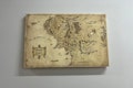 Lord Of The Rings Movie Map, Middle Earth Antique Map Canvas, Map Art, Antique Map Wall Art, Map Canvas, World Map Art,