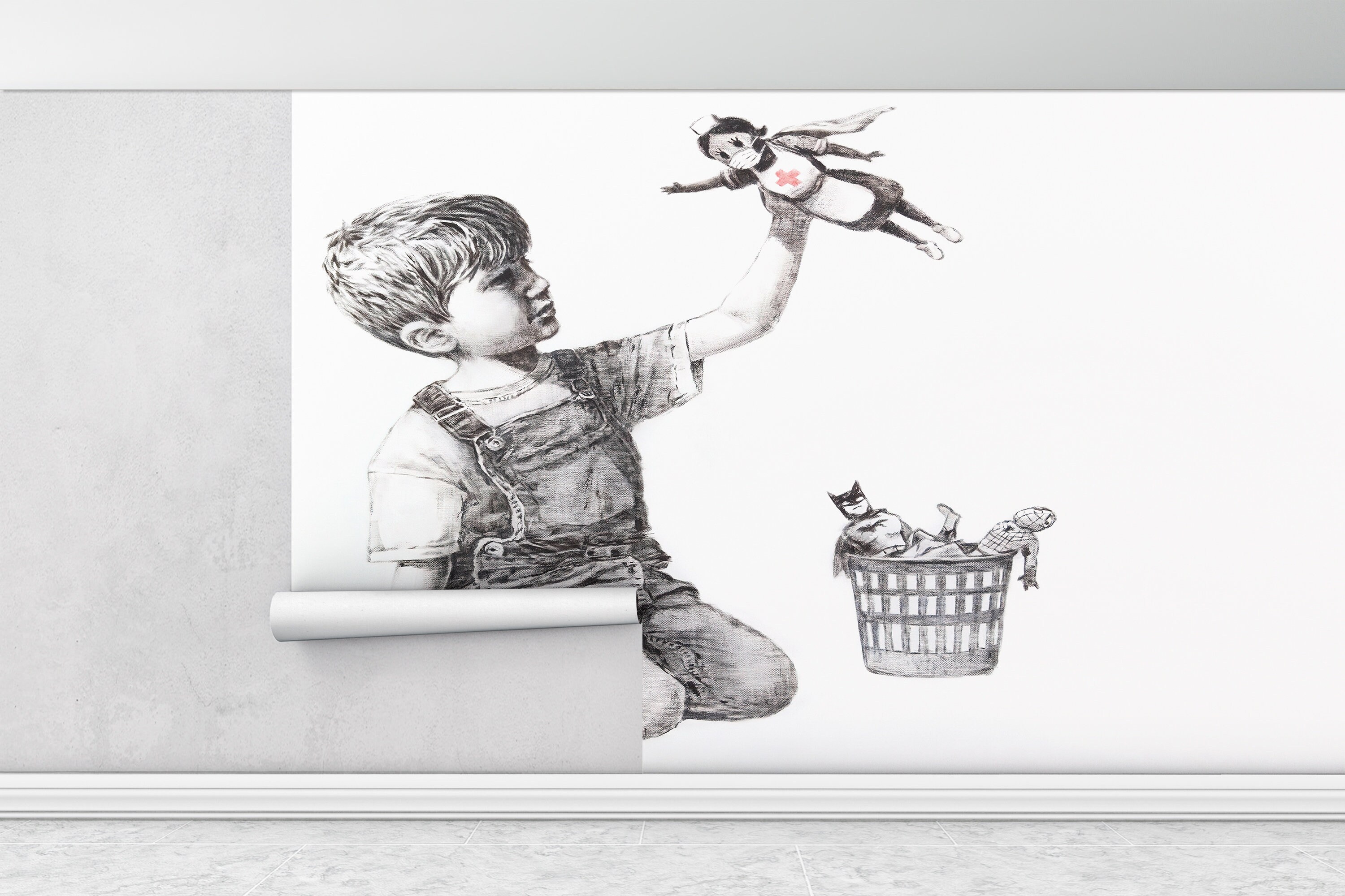 肉筆☆油絵☆700ミリ②『game changer』/Banksy/模写 肉筆☆油絵☆700ミリ②『game changer』/Banksy/模写 Now on