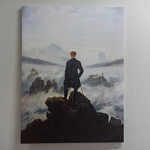 Wanderer Above the Sea of Fog Art Canvas, Alone Man Artwork, Classic Art, Famous Art Canvas, Reproduction Art,