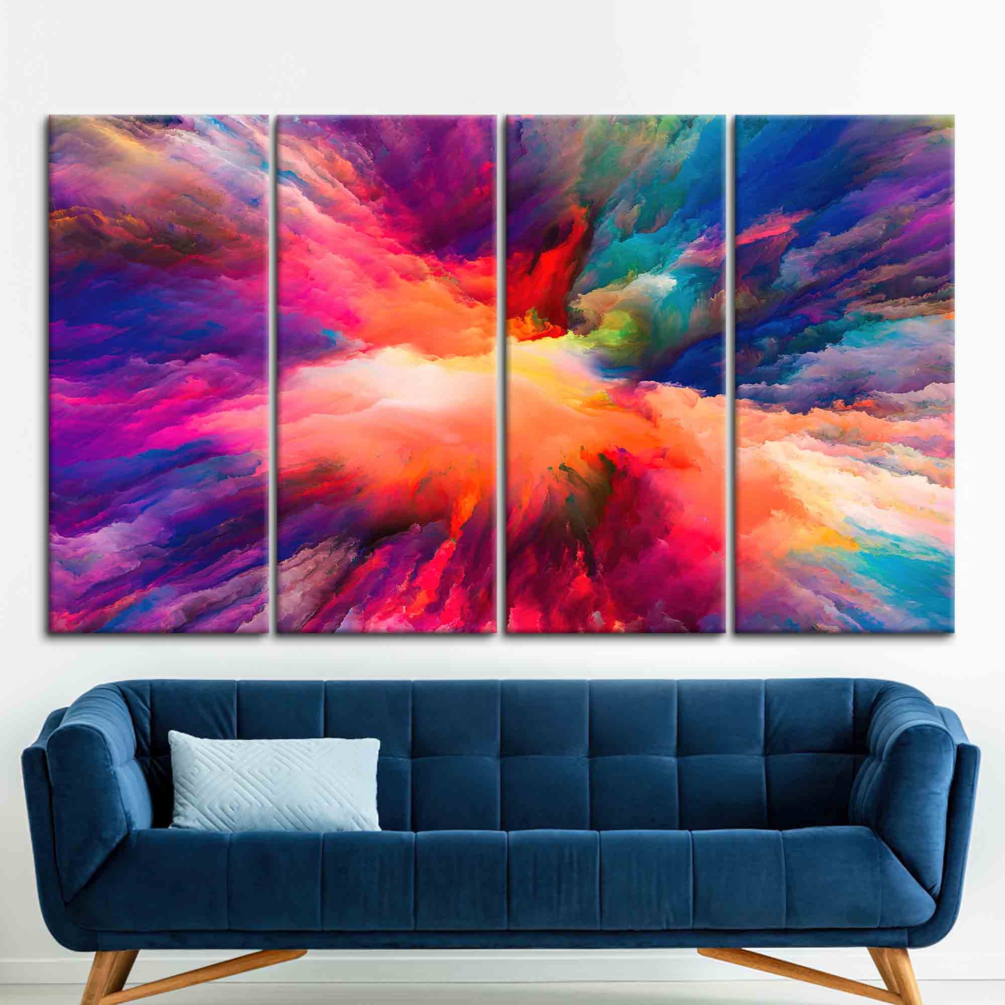 Color Splash Art, Abstract Color Wall Art, Abstract Artwork, Colorful ...