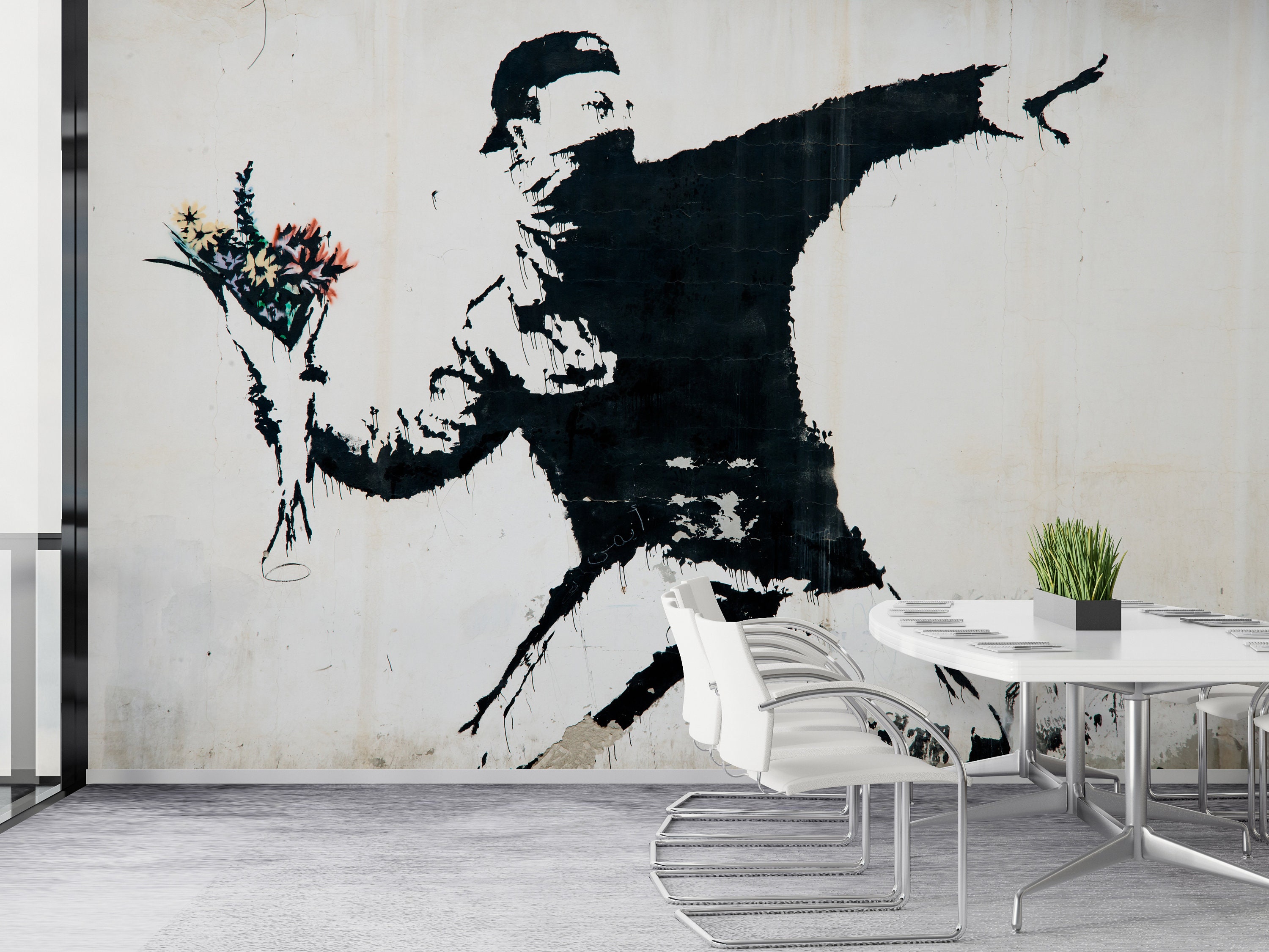 Abstract Wallpaper, Banksy Molotov Wallpaper, Flower Molotov