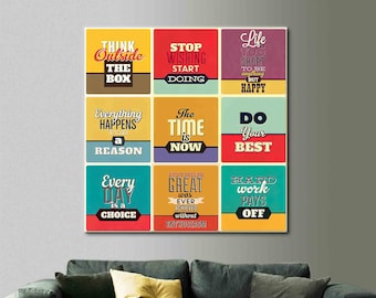 Do Your Best, Positive Wall Decor, Positive Quotes Wall Art, Quote Canvas, Motivational Wall Art, Workplace Printed, Success Art Canvas,