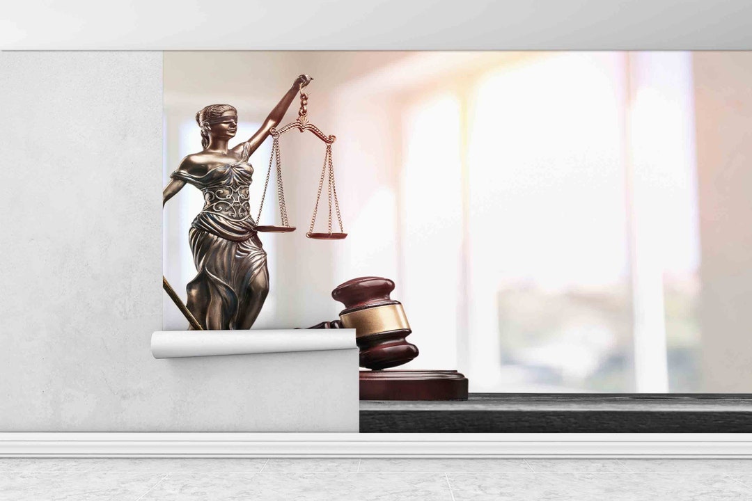 Modern Wall Painting, Lawyer Office Wall Decals, Attorney Mural