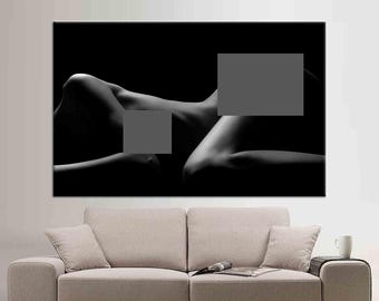 Sexy Girl Canvas Art, Bedroom Canvas, Sensual Woman Artwork, Sensual Photo Art Canvas, Naked Woman Canvas Art, Sensual Canvas Art,Mature Art