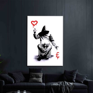 Love Canvas Art, Love Or Money Banksy Canvas, Banksy Money Artwork, Banksy Love Art Canvas, Painting Canvas, Banksy Boy Poster,