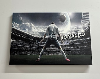 Cristiano Ronaldo Canvas , Gym Artwork, Man Cave Art Canvas, Ronaldo Artwork, Cristiano Ronaldo Wall Decor, Ronaldo Lover Gift Wall Decor,