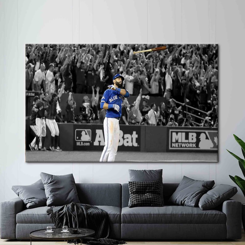 Jose Bautista, Famous Canvas Art, Motivation Wall Art, Motivational Canvas Art, Toronto Blue Jays Art, Baseball Wall Art, image 1