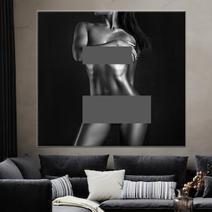 Sexy Naked Woman, Sensual Photo Art, Naked Woman Wall Decor, Sexy Girl Wall Decor, Sensual Woman Artwork, Sexy Canvas Art,Mature Art