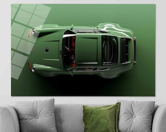 Wall Art, Canvas Glass Art, Car Glass, Wall Decor, Sport Car Glass Wall Art, 3d Effect Car Print, Garage Glass Wall Art, Trendy Tempered Gla