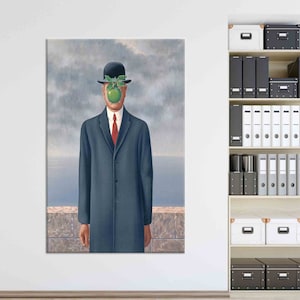 Canvas Wall Art, Custom Wall Decor, Wall Decor, The Son Of Man, Reproduction Artwork, Man And Apple Artwork, Famous Poster,