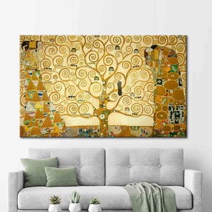 Klimt The Tree Of Life, Tree Life Art Canvas, Reproduction Art, Famous Poster, Gustav Klimt Art, Klimt Tree Artwork,