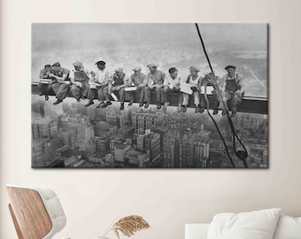 Lunch atop a Skyscraper, New York Canvas, Popular Artwork, Modern Wall Decor, Lunch atop a Skyscraper Artwork, 11 Men Canvas,