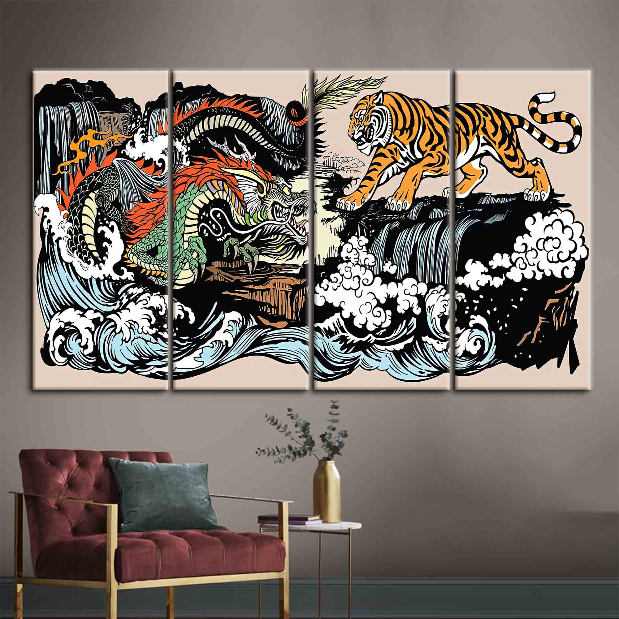 Utagawa Kuniyoshi Poster Japanese Canvas Yin Yang Art - Etsy