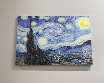 Starry Night Art, Van Gogh Canvas Art, Vincent Van Gogh Wall Art, Oil Painting Print, Reproduction Wall Decor, Famous Canvas Art,