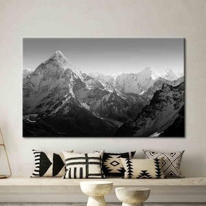 Everest Base Camp, Everest Landscape Canvas, Everest Base Camp Art, Nepal Art, Landscape Canvas, View Wall Art,