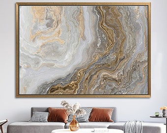 Beige And Brown Marble, Abstract Artwork, Beige Marble Canvas Art, Brown Marble Poster, Soft Tones Marble Canvas Art, Marble Wall Decor,