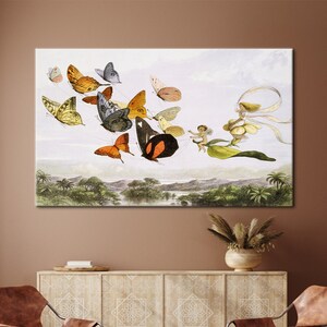 Richard Doyle Painting, Famous Art Canvas, Richard Doyle Artwork, Butterflies Artwork, Reproduction Canvas Art, Butterfly Art,