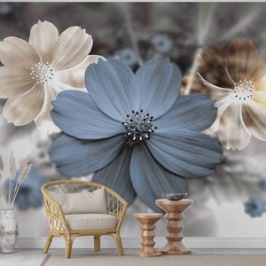 Papier schneiden Kunst, Luxus Wandbild, Blumen Wanddekor, moderne Blumen Papier Handwerk, Trendy Wanddekor, selbstklebendes Papier, Blumen Wandkunst