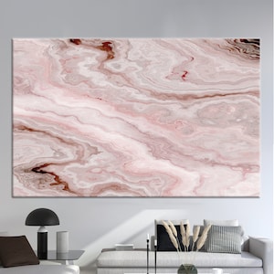 Abstract 3D Canvas, Canvas Decor, Marble Canvas, Custom Canvas, Modern Art, Pink Marble Print, Framed Wall Art, Pink Canvas,