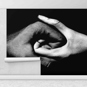 Modern Mural, Yin and Yang Wall Print, Handi Wall Paper, Custom Wall Paper, Peel And Stick Wallpaper, Motivation Wall Paper, 3D Wall Art,