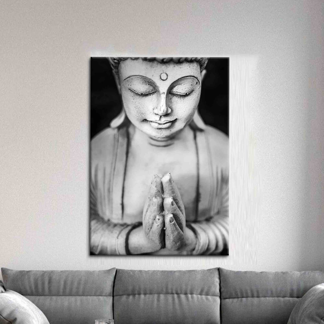 Buddha Canvas Print Buddha Sculpture Canvas Art Buddhism Etsy