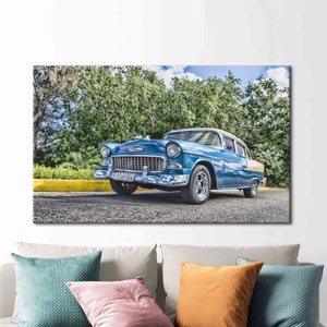 Old Car Photo Print, Garage Poster, Car Wall Art, Car Lover Gift Canvas Art, Office Printed, Retro Car Wall Art, Vintage Car Wall Decor,