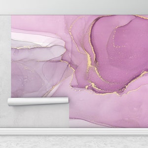 Abstract Wall Print, Wall Paper Peel and Stick, Custom Wall Paper, 3d Wall Paper, Modern Wall Paper, , Pink Marble Wall Print,